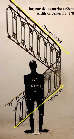 Cast iron banister with brass hand rail Cast iron banister with brass hand rail-4