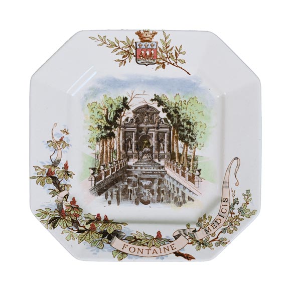 Sarreguemines Pottery Works for Vermont Brothers, Dinnerware set with  Sarreguemines Pottery Works for Vermont Brothers, Dinnerware set with