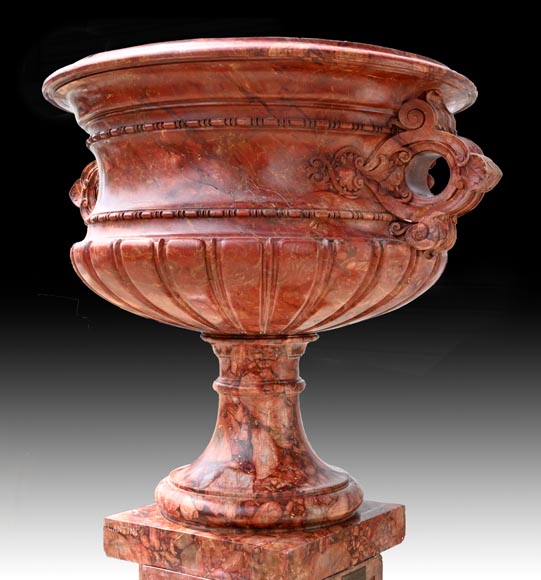 Jules CANTINI, Large Urn in Numidia Red Breccia Marble,second half of the 19th century Jules CANTINI, Large Urn in Numidia Red Breccia Marble,second half of the 19th century-2