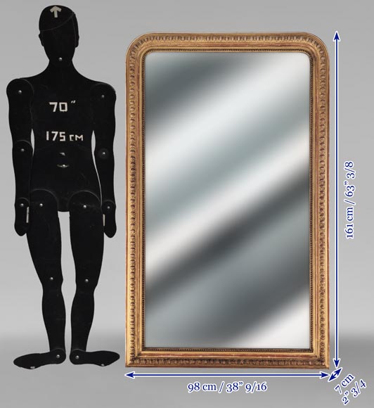 Regency-style gilded trumeau with rounded corners Regency-style gilded trumeau with rounded corners-7