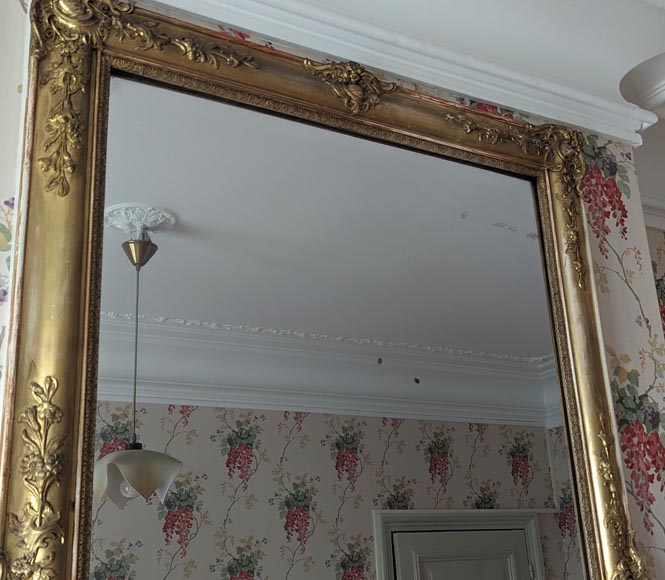 Napoleon III style gilded trumeau with plant decoration Napoleon III style gilded trumeau with plant decoration-2