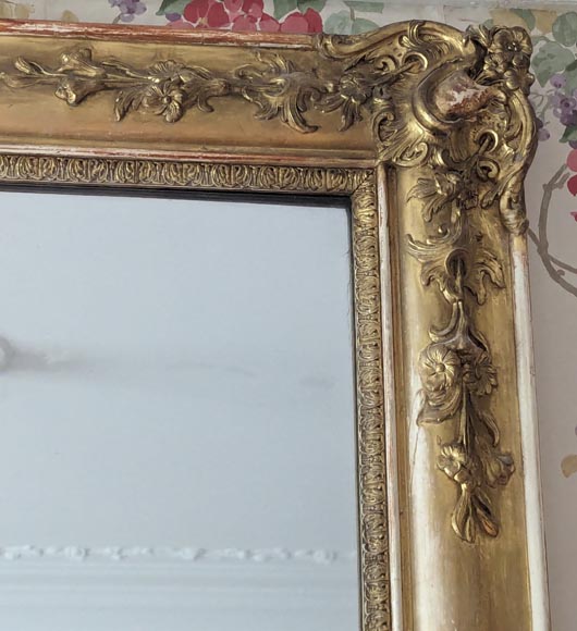 Napoleon III style gilded trumeau with plant decoration Napoleon III style gilded trumeau with plant decoration-3