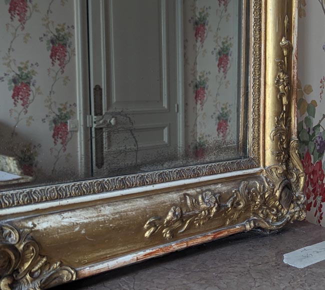 Napoleon III style gilded trumeau with plant decoration Napoleon III style gilded trumeau with plant decoration-9
