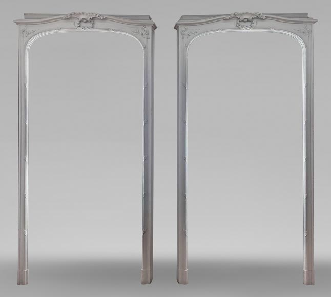 Pair of Napoleon III style curtain boxes Pair of Napoleon III style curtain boxes-0