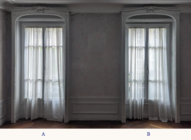 Pair of Napoleon III style curtain boxes Pair of Napoleon III style curtain boxes-1