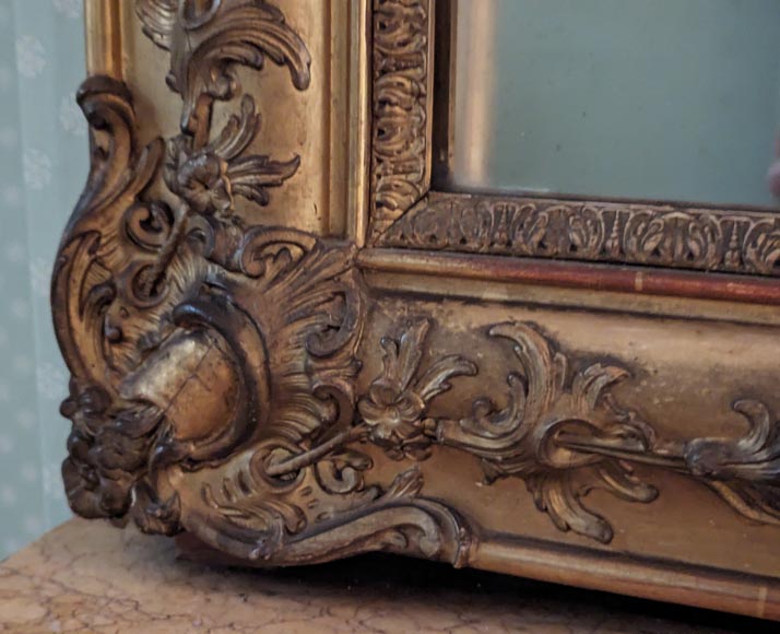 Napoleon III-style gilded trumeau with plant ornaments Napoleon III-style gilded trumeau with plant ornaments-5