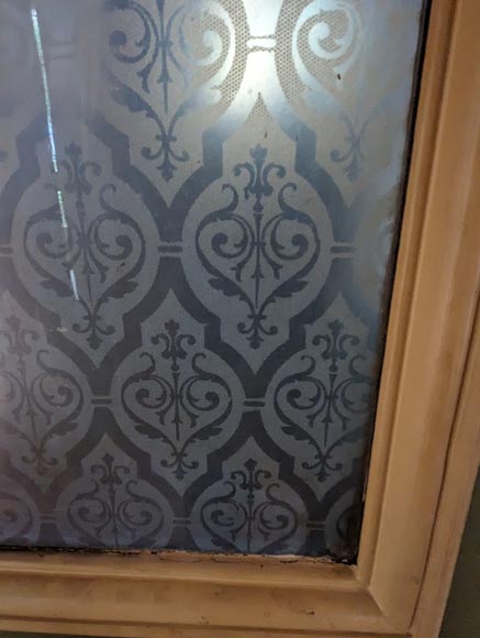 Napoleon III-style double door with engraved glass Napoleon III-style double door with engraved glass-4