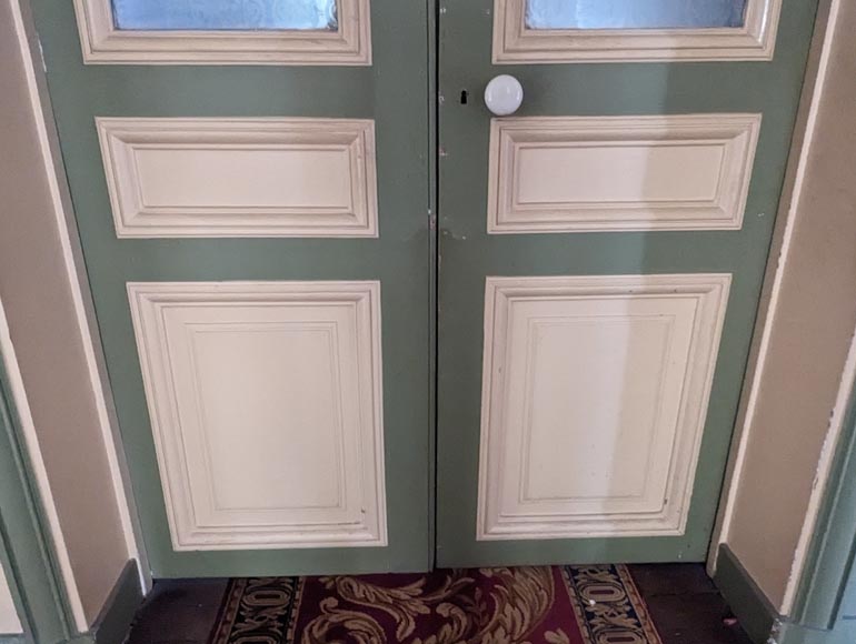 Napoleon III-style double door with engraved glass Napoleon III-style double door with engraved glass-6