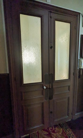 Napoleon III-style double door with engraved glass Napoleon III-style double door with engraved glass-7