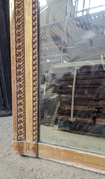 Large Louis XVI style gilded trumeau, mirror in two parts Large Louis XVI style gilded trumeau, mirror in two parts-5