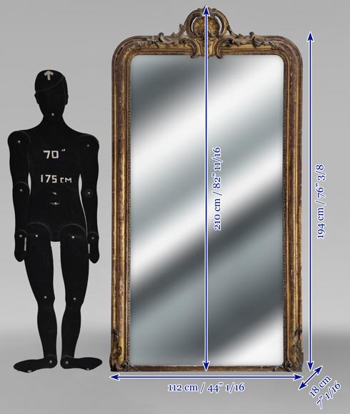 Louis XV style gilded trumeau with openwork shells Louis XV style gilded trumeau with openwork shells-8