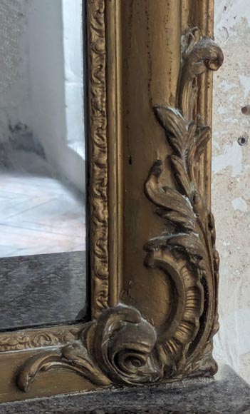 Louis XV style palmette trumeau painted in bronzin Louis XV style palmette trumeau painted in bronzin-5