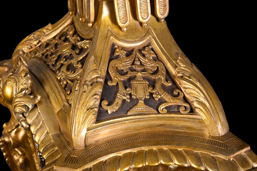 H&F Paris, Cartel with Four Espagnolette Figures, 19th Century H&F Paris, Cartel with Four Espagnolette Figures, 19th Century-11