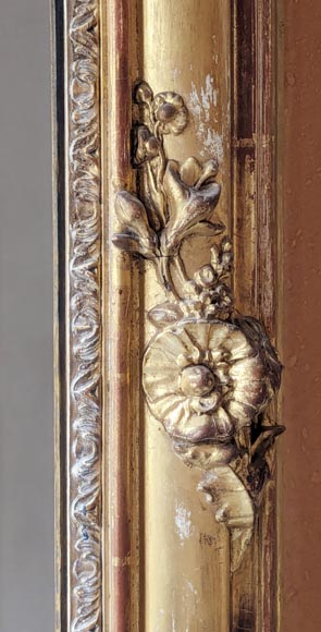 Napoleon III-style gilded trumeau with openwork shells Napoleon III-style gilded trumeau with openwork shells-5