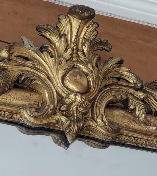 Gilded Napoleon III-style trumeau, richly decorated Gilded Napoleon III-style trumeau, richly decorated-2