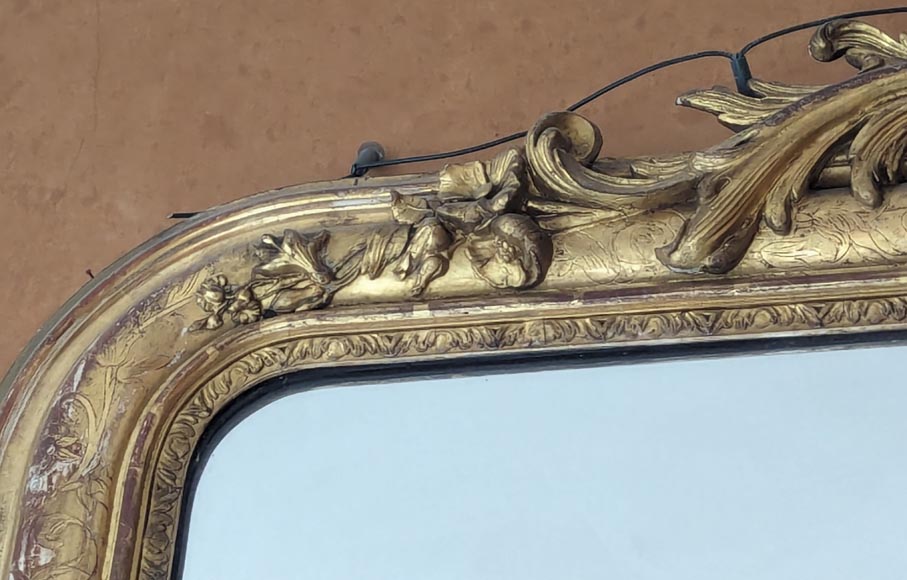 Gilded Napoleon III-style trumeau, richly decorated Gilded Napoleon III-style trumeau, richly decorated-3