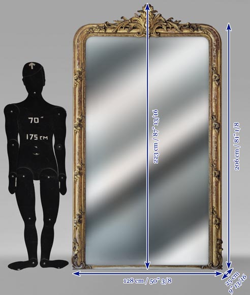 Gilded Napoleon III-style trumeau, richly decorated Gilded Napoleon III-style trumeau, richly decorated-9