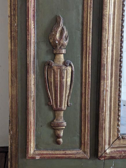 Louis XVI period trumeau decorated with an oil on canvas depicting a river bank Louis XVI period trumeau decorated with an oil on canvas depicting a river bank-7