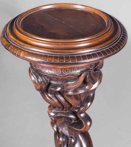 Maison des Bambous by Perret and Vibert (att. to) - Japonese style pair of sellettes with dragons decor Maison des Bambous by Perret and Vibert (att. to) - Japonese style pair of sellettes with dragons decor-8