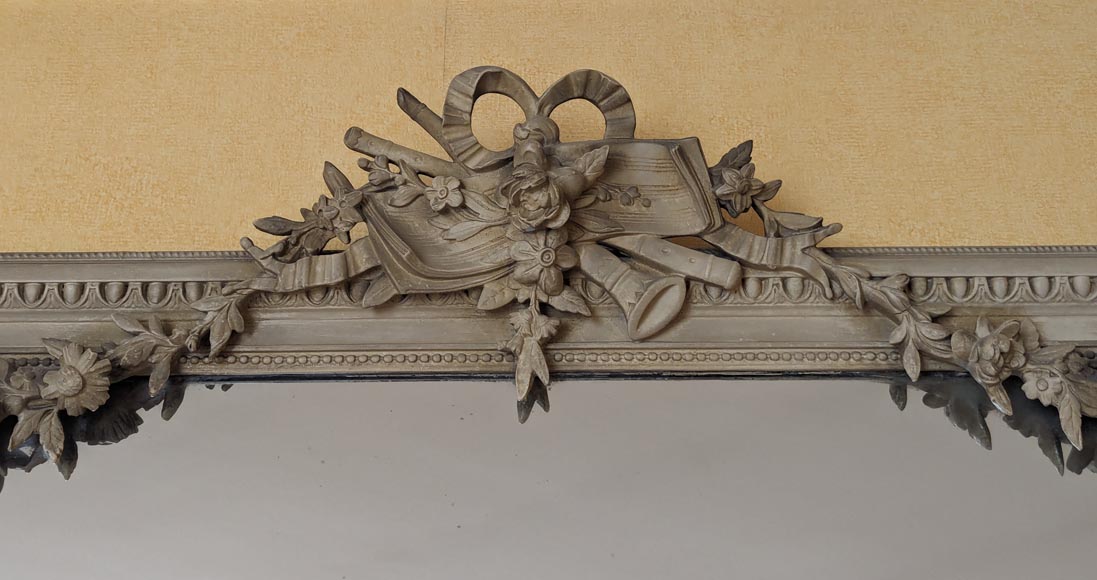 Louis XVI-style trumeau with musical instruments Louis XVI-style trumeau with musical instruments-1