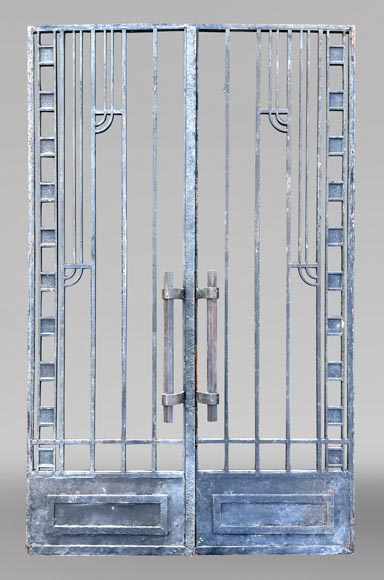 Double Cast Iron Gate – Art Deco Style Double Cast Iron Gate – Art Deco Style-0