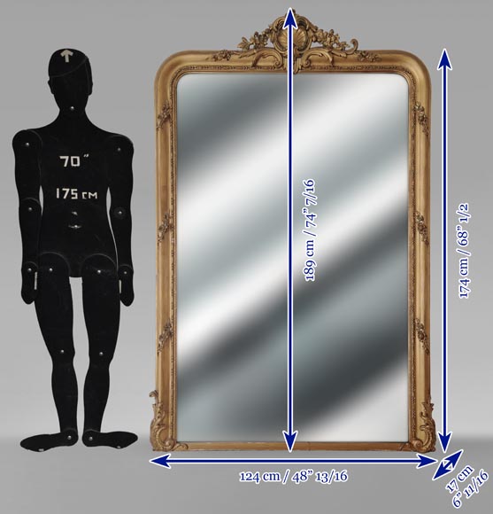 Trumeau de style Louis XV, bronzine Trumeau de style Louis XV, bronzine-4