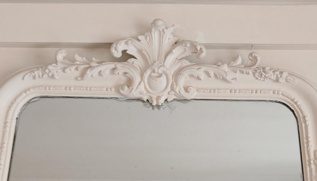 Louis XV style trumeau decorated with a palmette and flowers Louis XV style trumeau decorated with a palmette and flowers-1