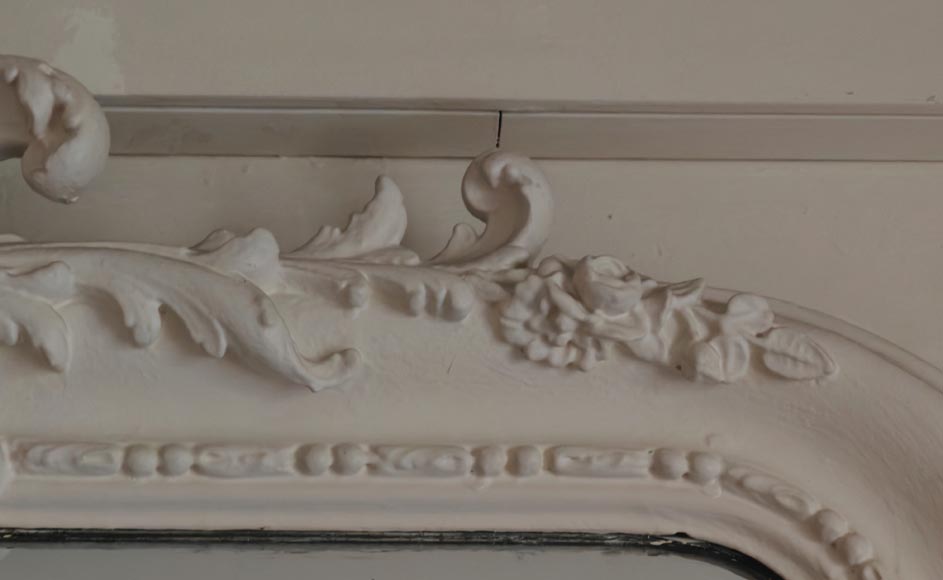 Louis XV style trumeau decorated with a palmette and flowers Louis XV style trumeau decorated with a palmette and flowers-3