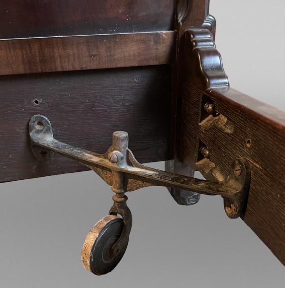 Gabriel VIARDOT, Japonist bed with a canopy and accompanying nightstand, second half of the 19th century Gabriel VIARDOT, Japonist bed with a canopy and accompanying nightstand, second half of the 19th century-22