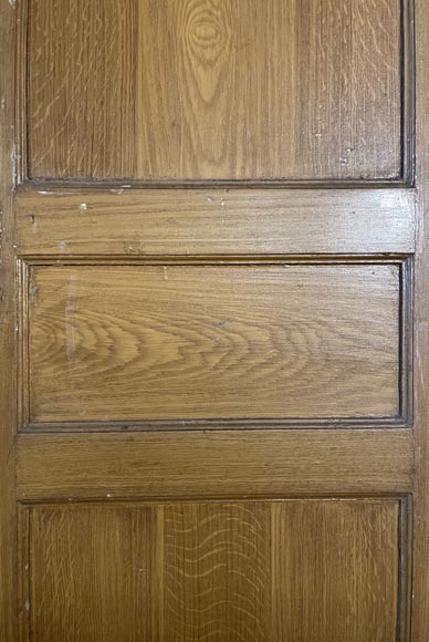 Molded door in resinous wood, painted in oak imitation Molded door in resinous wood, painted in oak imitation-5