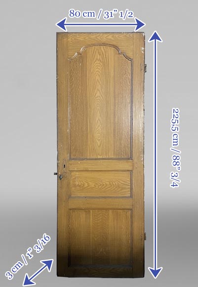 Molded door in resinous wood, painted in oak imitation Molded door in resinous wood, painted in oak imitation-9