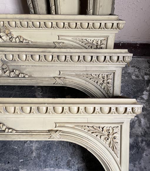 Set of Three Carved Wooden Curtain Boxes, Louis XVI Period Set of Three Carved Wooden Curtain Boxes, Louis XVI Period-5