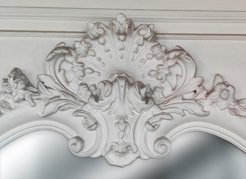 Louis XV style trumeau decorated with a beautiful shell Louis XV style trumeau decorated with a beautiful shell-1