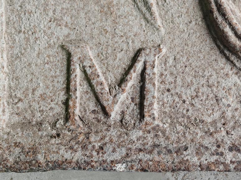 Large fireback with coat of arms dated 1709 Large fireback with coat of arms dated 1709-5