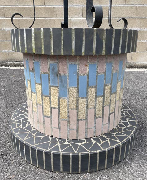 Well Decorated With Polychrome Ceramic Tiles, 1980s Well Decorated With Polychrome Ceramic Tiles, 1980s-4