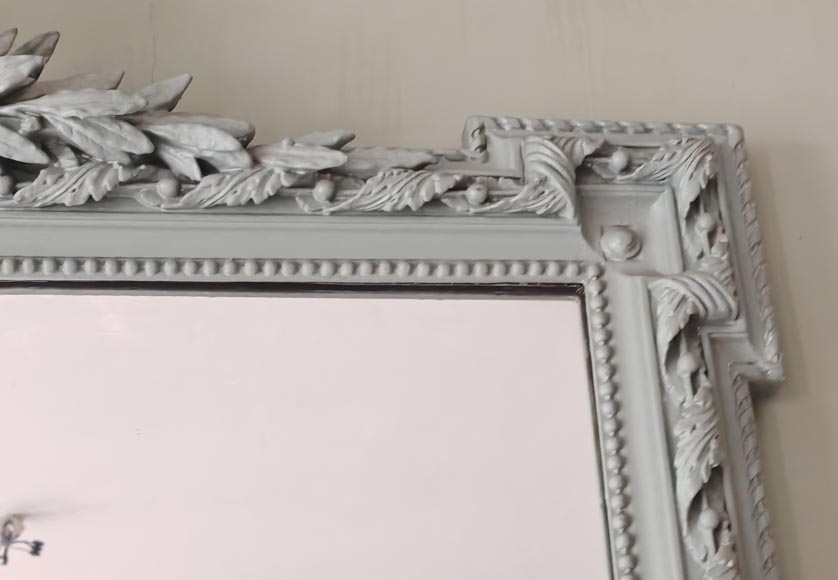 Louis XVI style trumeau richly decorated with a wreath of flowers Louis XVI style trumeau richly decorated with a wreath of flowers-2