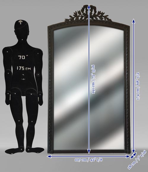 Louis XVI style trumeau surmounted by a double laurel wreath Louis XVI style trumeau surmounted by a double laurel wreath-5