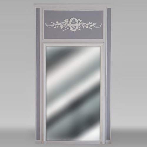 Louis XVI style trumeau adorned with an arch and wreaths of flowers