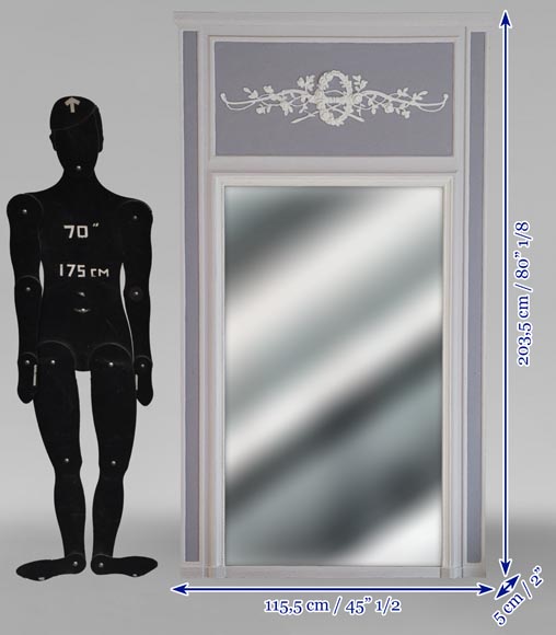 Louis XVI style trumeau adorned with an arch and wreaths of flowers Louis XVI style trumeau adorned with an arch and wreaths of flowers-7