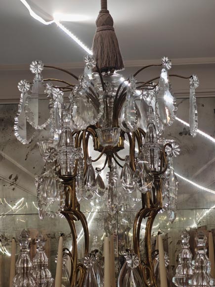 Pair of modern crystal chandeliers, Versailles models Pair of modern crystal chandeliers, Versailles models-8