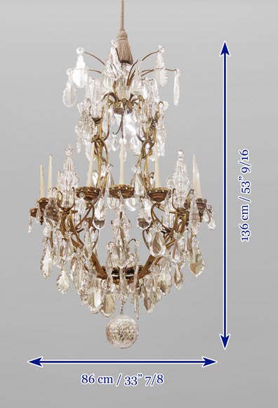 Pair of modern crystal chandeliers, Versailles models Pair of modern crystal chandeliers, Versailles models-26