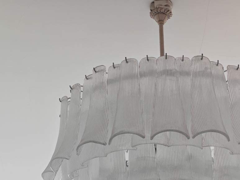 Glass petal chandelier, made in the 90s Glass petal chandelier, made in the 90s-3