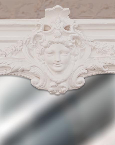 Napoleon III style trumeau surmounted by a woman's mask Napoleon III style trumeau surmounted by a woman's mask-1