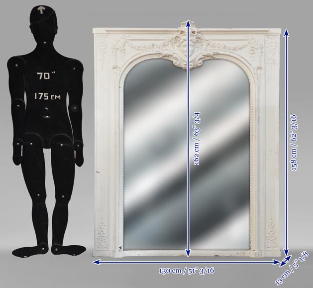 Napoleon III style trumeau surmounted by a woman's mask Napoleon III style trumeau surmounted by a woman's mask-6