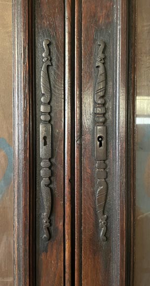 Monumental Napoleon III Carved Oak Glazed Double Door - Renaissance Style Monumental Napoleon III Carved Oak Glazed Double Door - Renaissance Style-6