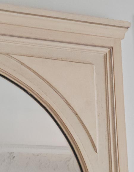 Louis XVI-style trumeau with half-round top mirror Louis XVI-style trumeau with half-round top mirror-2