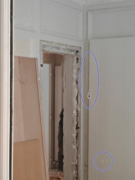 Louis XVI-style trumeau with half-round top mirror Louis XVI-style trumeau with half-round top mirror-4