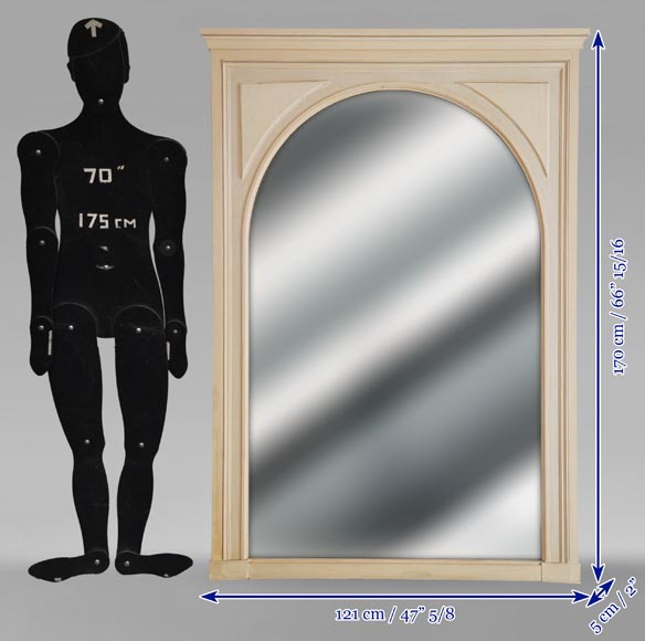 Louis XVI-style trumeau with half-round top mirror Louis XVI-style trumeau with half-round top mirror-5