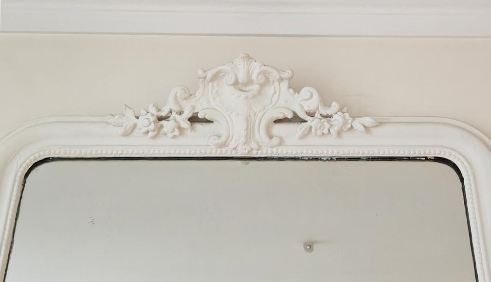 Louis XV style trumeau surmounted by a shell Louis XV style trumeau surmounted by a shell-1