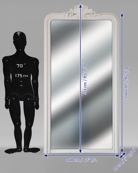 Louis XV style trumeau surmounted by a shell Louis XV style trumeau surmounted by a shell-6